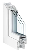 Sistema para ventanas de PVC KÖMMERLING Xtrem 76MD en blanco