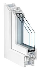 Sistema para ventanas de PVC KÖMMERLING Xtrem 76MD en blanco