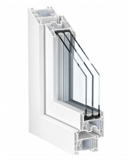 Sistema para ventanas de PVC KÖMMERLING Xtrem 76AD en blanco