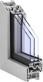 Sistema de Kömmerling para ventanas de PVC 76MD Zero 